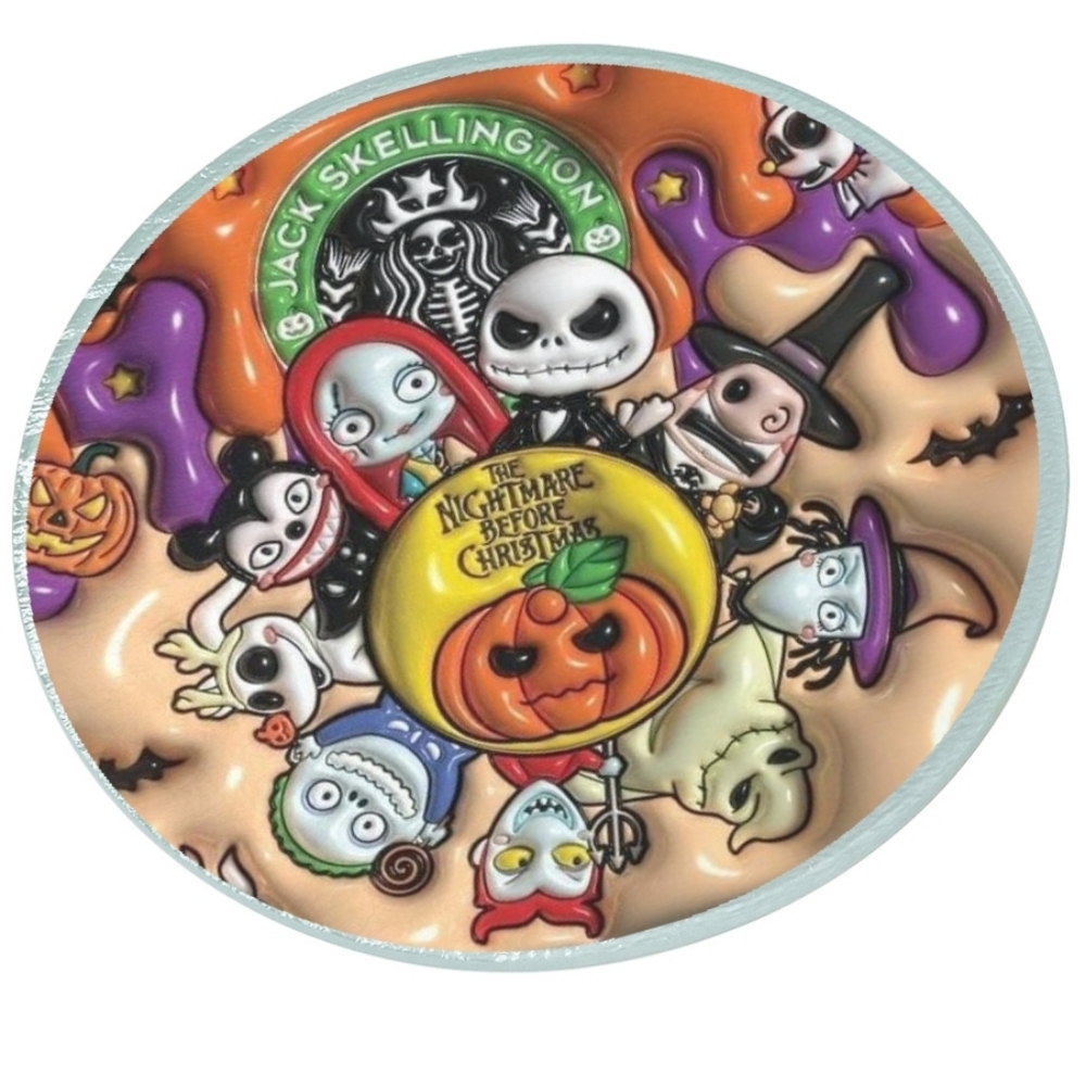 3d Jack Skellington and friends tempered glass cutting